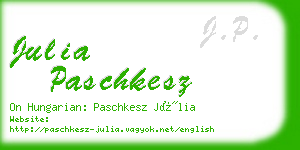 julia paschkesz business card